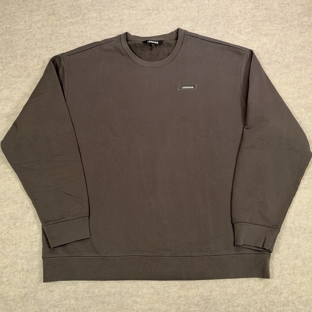 Legends Fairfax Crewneck Sweatshirt Mens 2XL Umber Gray Sweater Gym Athleisure